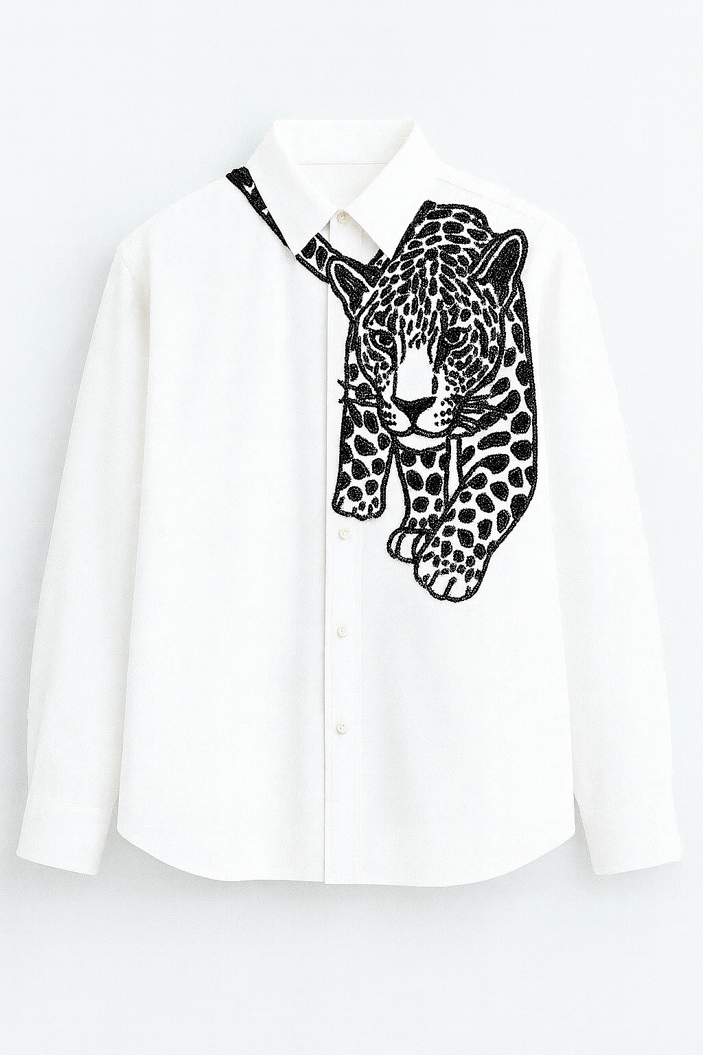Leopard Luxe Embroidered Shirt