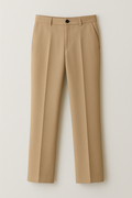Beige straight trousers